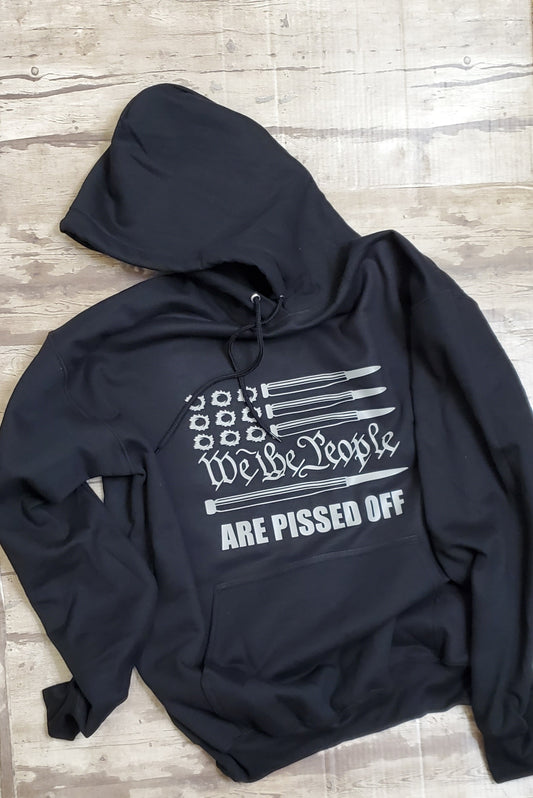 We The People bullet flag hooded sweater